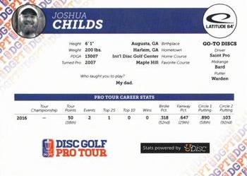 2016 Disc Golf Pro Tour #NNO Joshua Childs Back